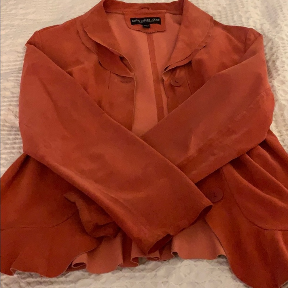 Light Weight Tangerine Sued Coat